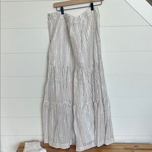 Boden Multicolor Striped A-Line Skirt